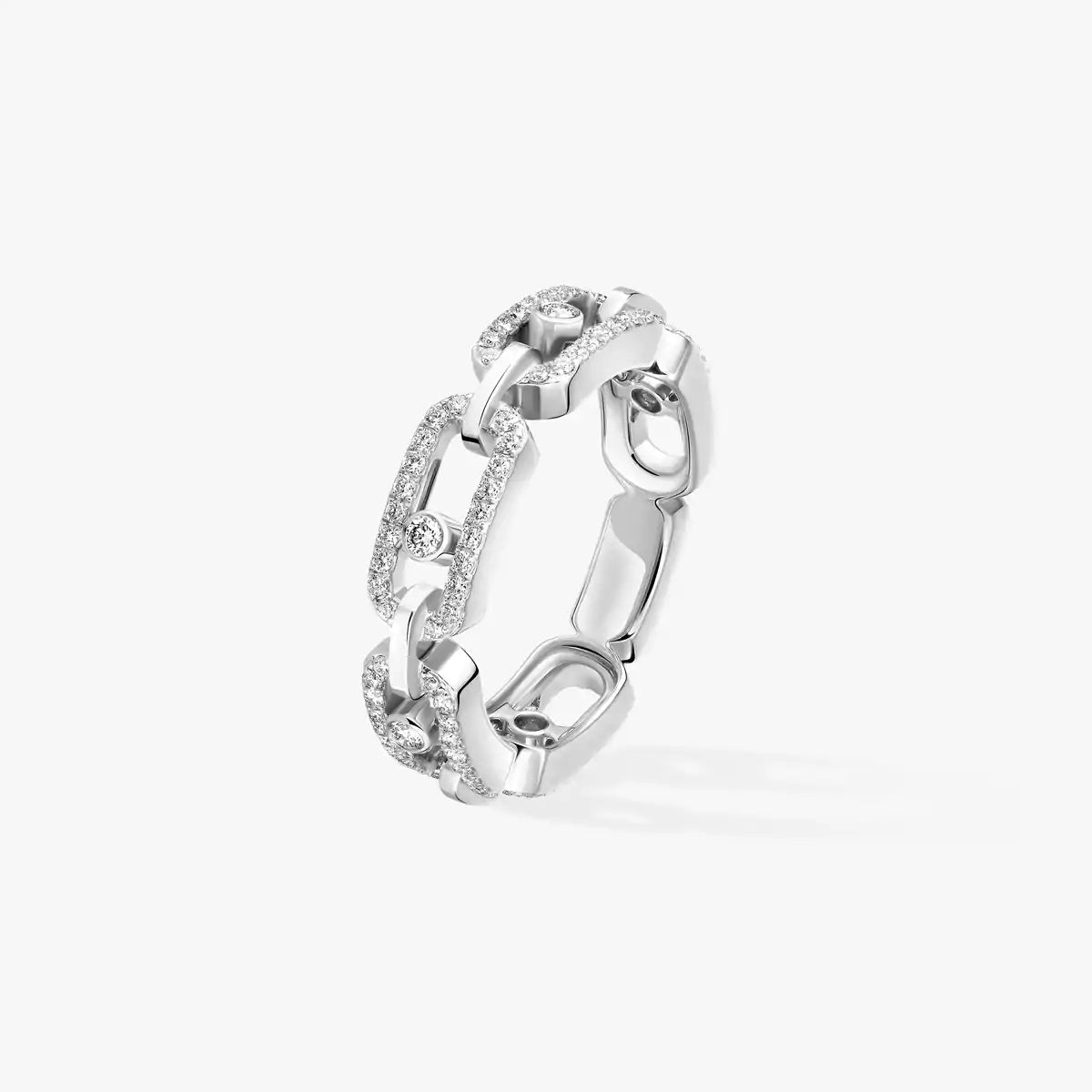[Dawnora Jewelry]Move Link Pave_-Set Diamond Ring