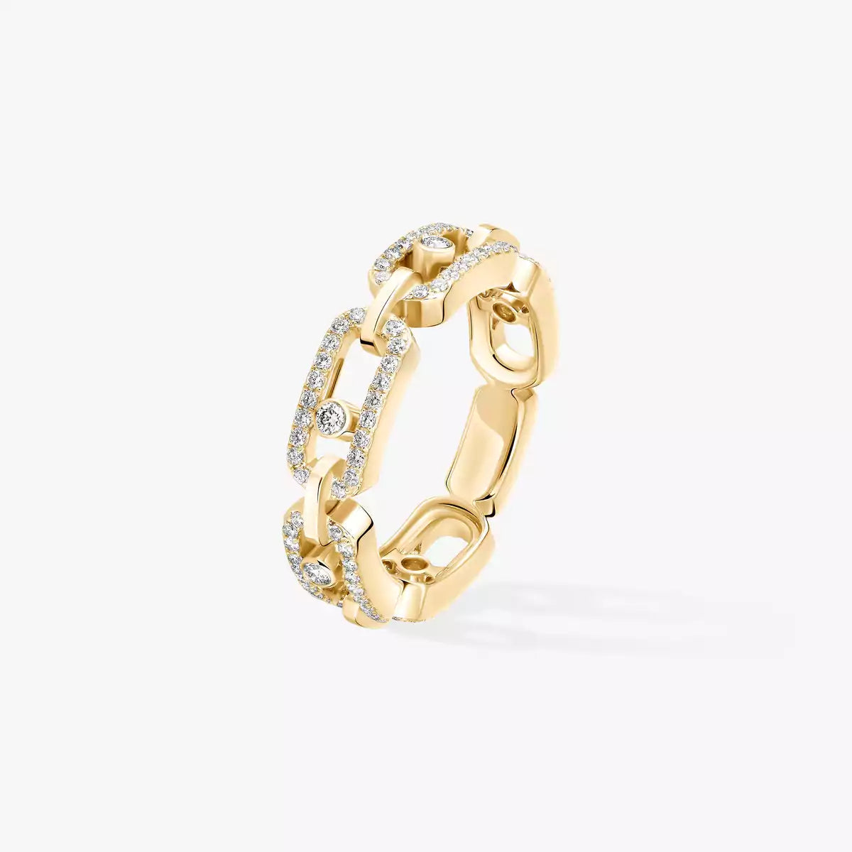 [Dawnora Jewelry]Move Link Pave_-Set Diamond Ring