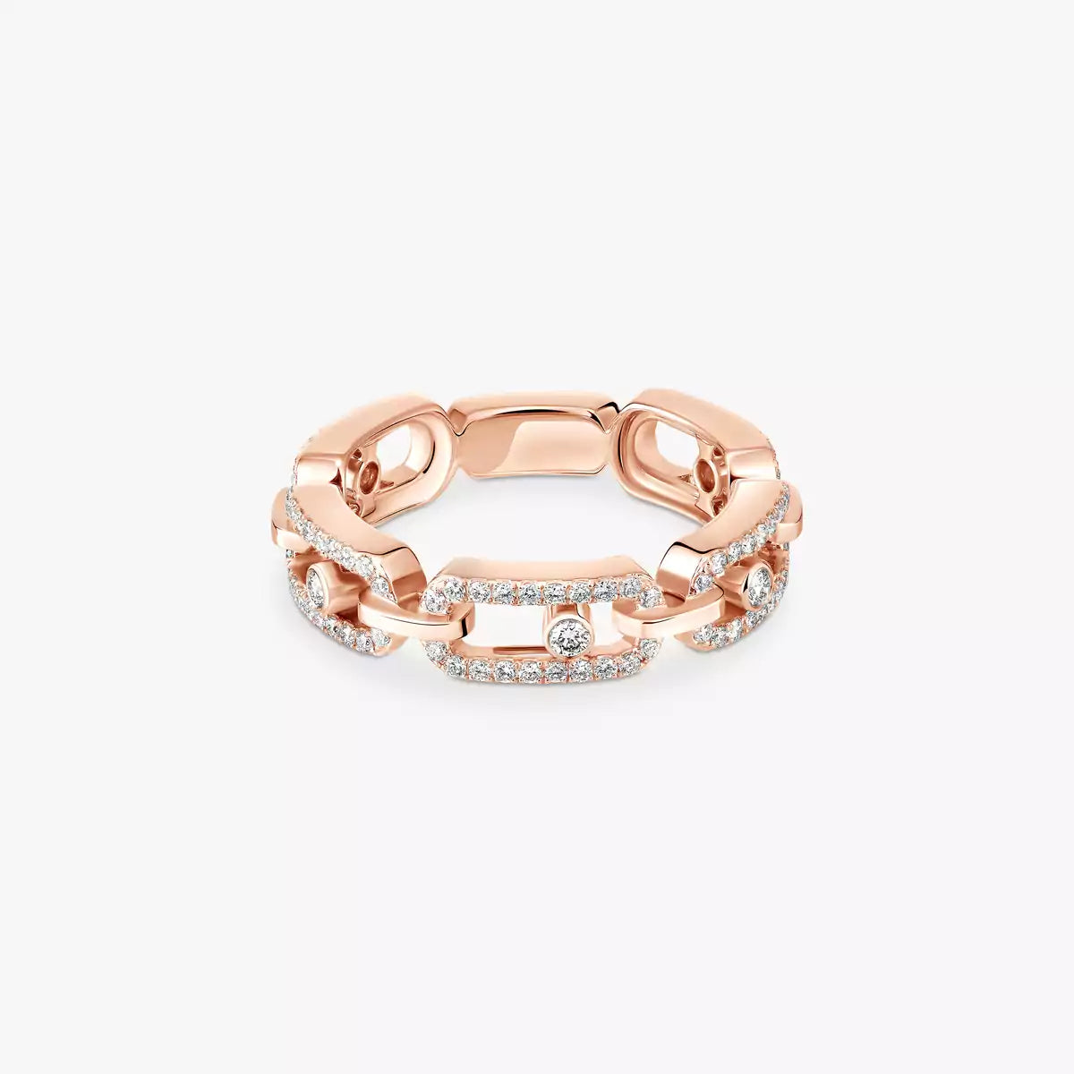 [Dawnora Jewelry]Move Link Pave_-Set Diamond Ring