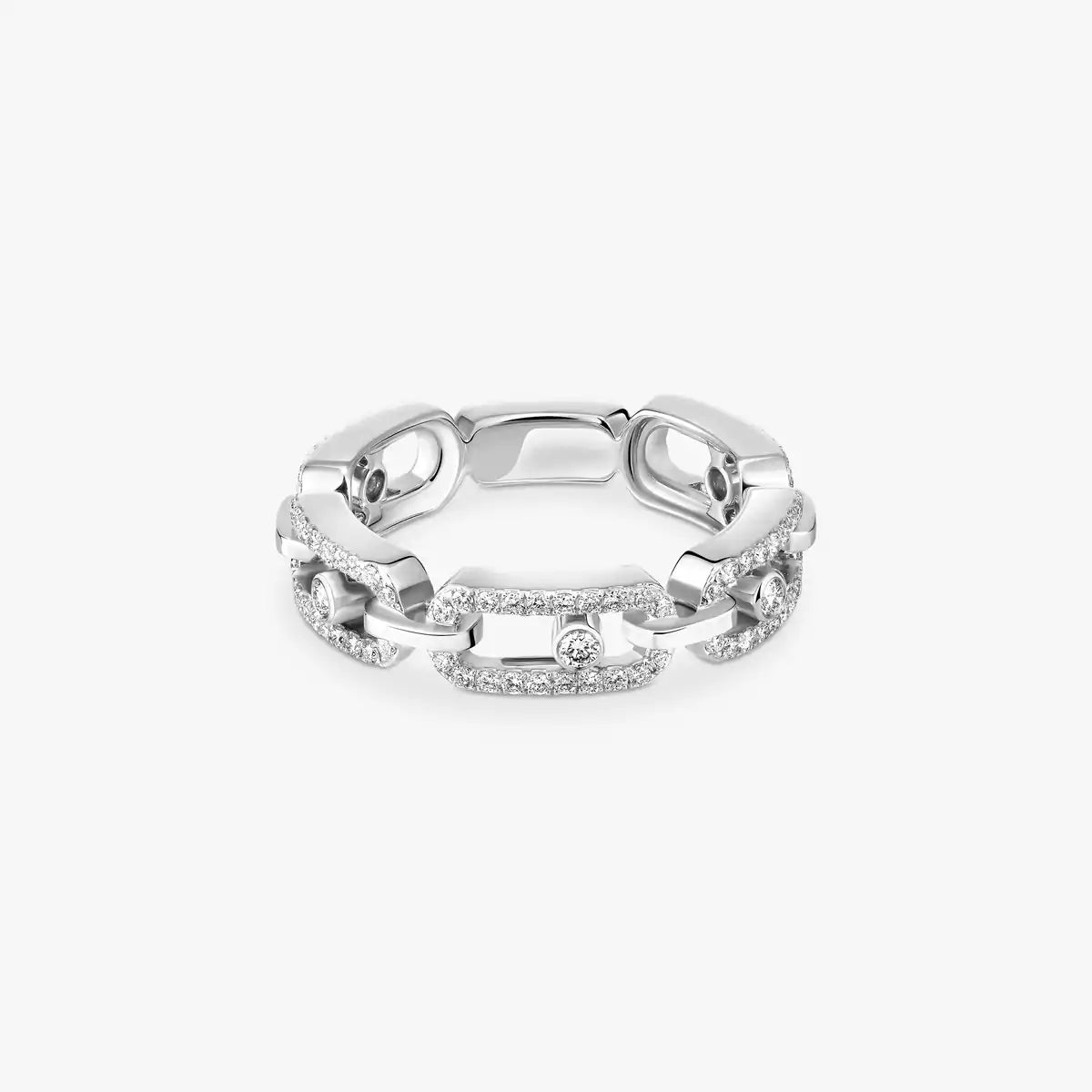 [Dawnora Jewelry]Move Link Pave_-Set Diamond Ring