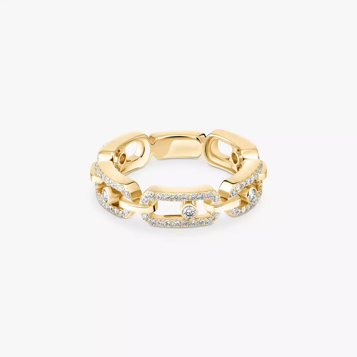 [Dawnora Jewelry]Move Link Pave_-Set Diamond Ring