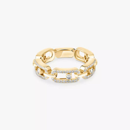 [Dawnora Jewelry]Move Link Pave_-Set Diamond Ring