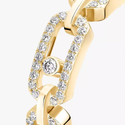 [Dawnora Jewelry]Move Link Pave_-Set Diamond Ring