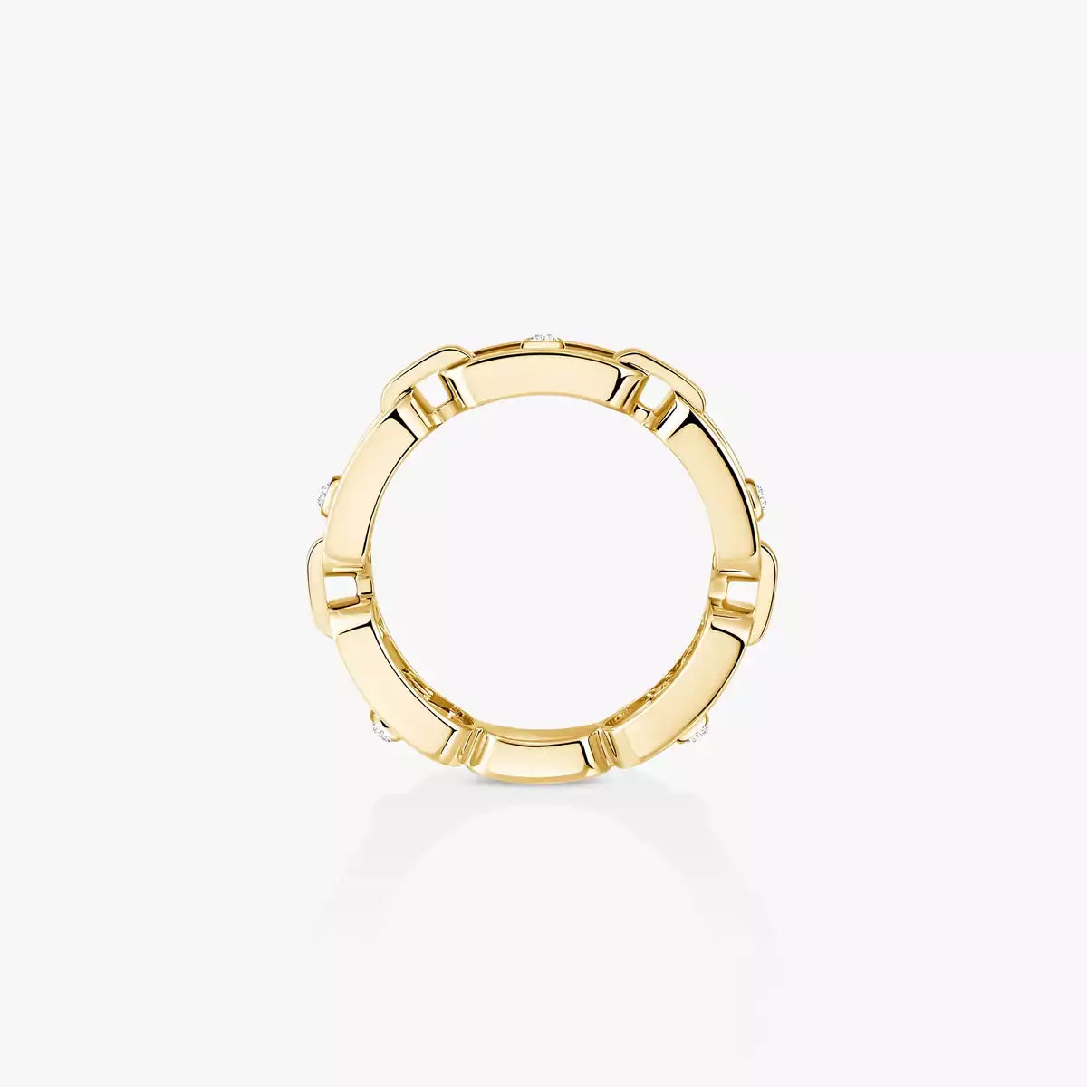 [Dawnora Jewelry]Move Link Pave_-Set Diamond Ring