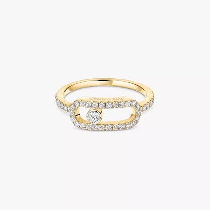 [Dawnora Jewelry]Move Uno Diamond Ring in Gold