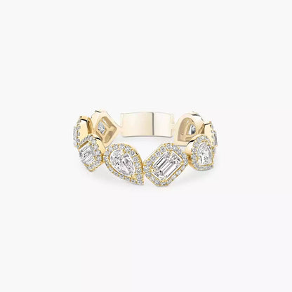 [Dawnora Jewelry]Diamond Wedding Ring My Twin