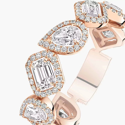 [Dawnora Jewelry]Diamond Wedding Ring My Twin