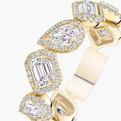 [Dawnora Jewelry]Diamond Wedding Ring My Twin