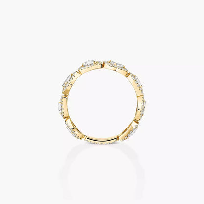 [Dawnora Jewelry]Diamond Wedding Ring My Twin