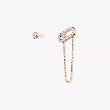 [Dawnora Jewelry]Move Uno Diamond Earrings