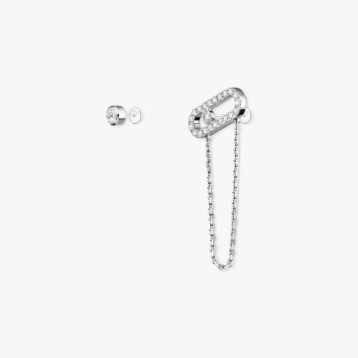 [Dawnora Jewelry]Move Uno Diamond Earrings