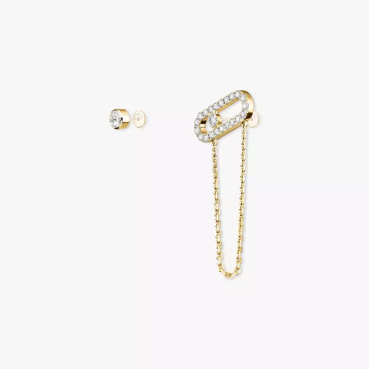 [Dawnora Jewelry]Move Uno Diamond Earrings
