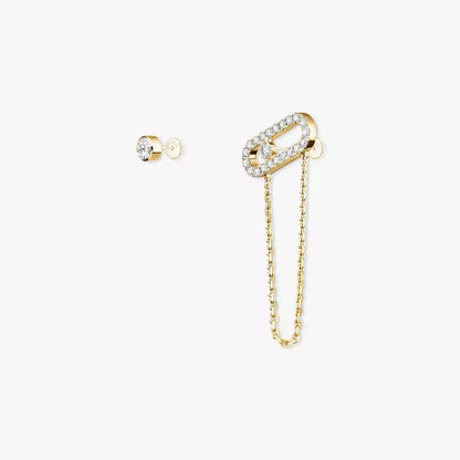 [Dawnora Jewelry]Move Uno Diamond Earrings