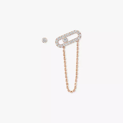[Dawnora Jewelry]Move Uno Diamond Earrings
