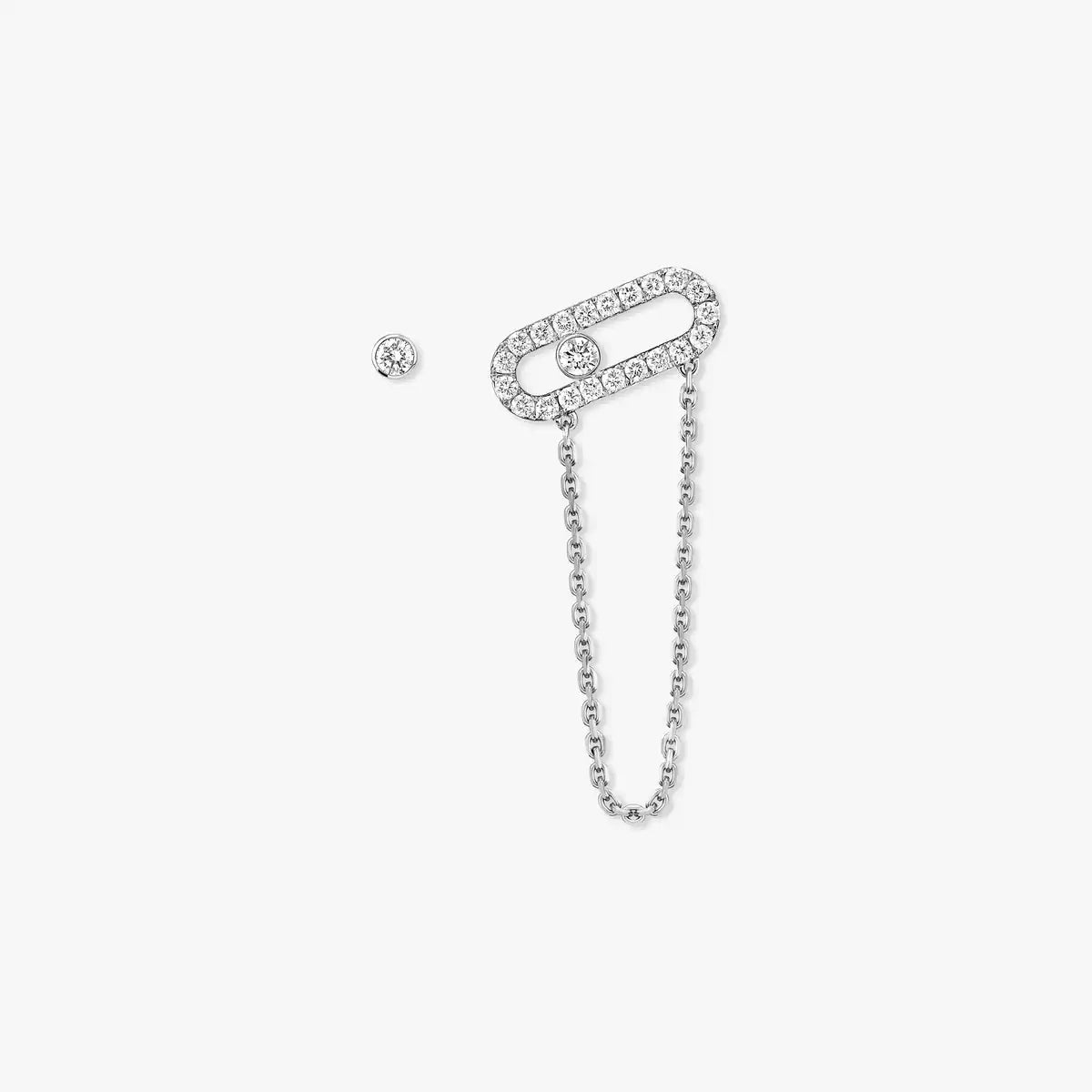 [Dawnora Jewelry]Move Uno Diamond Earrings