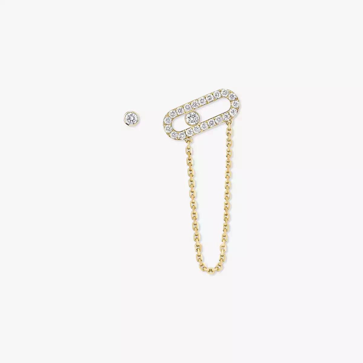[Dawnora Jewelry]Move Uno Diamond Earrings
