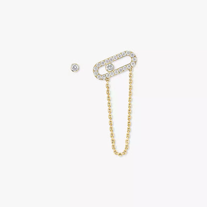 [Dawnora Jewelry]Move Uno Diamond Earrings