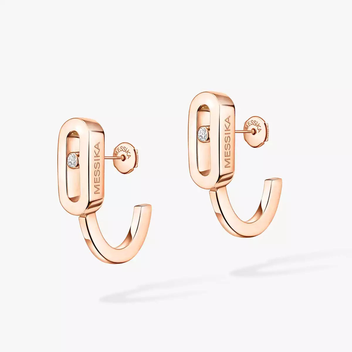 [Dawnora Jewelry]Diamond Mini Hoop Earrings Move Classique