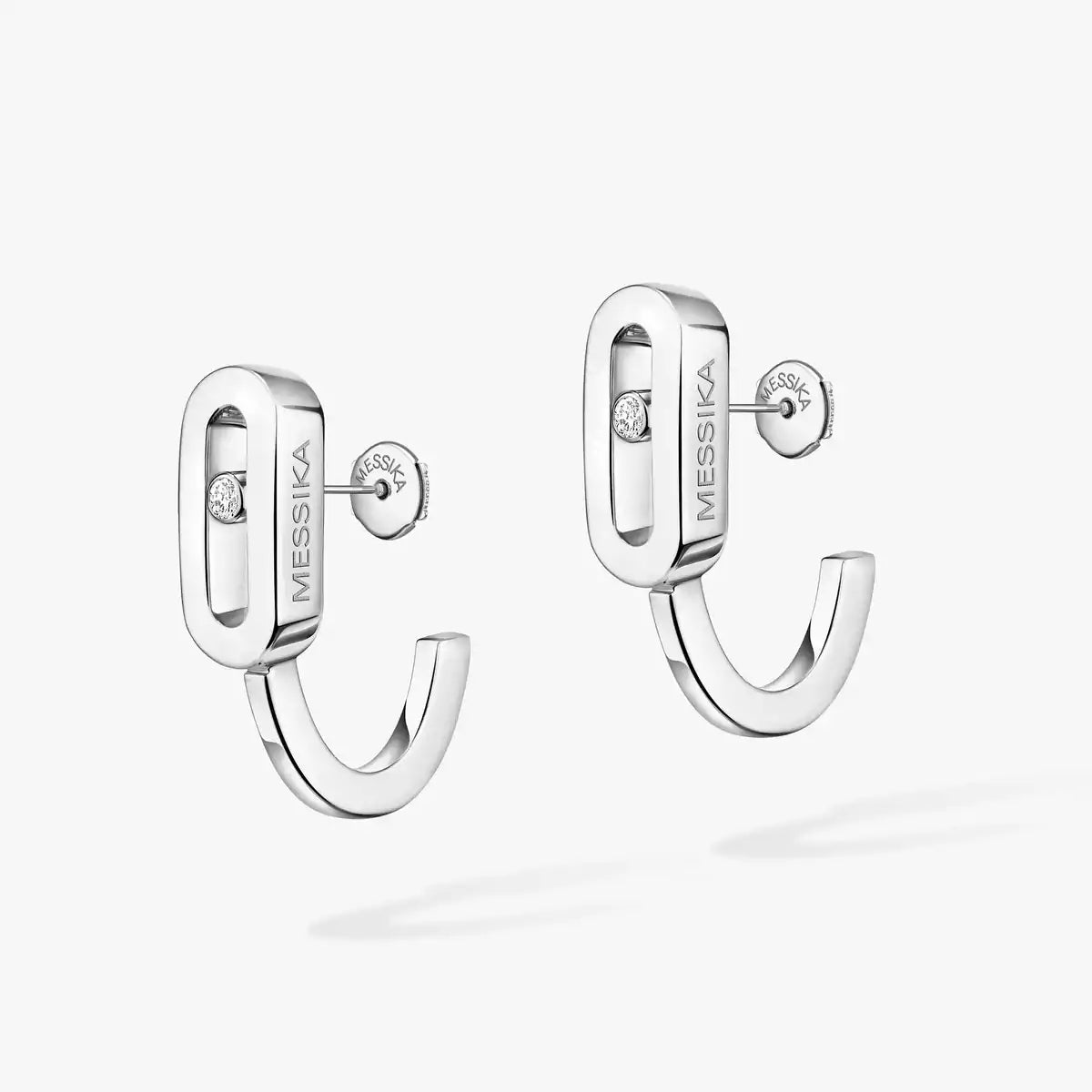 [Dawnora Jewelry]Diamond Mini Hoop Earrings Move Classique
