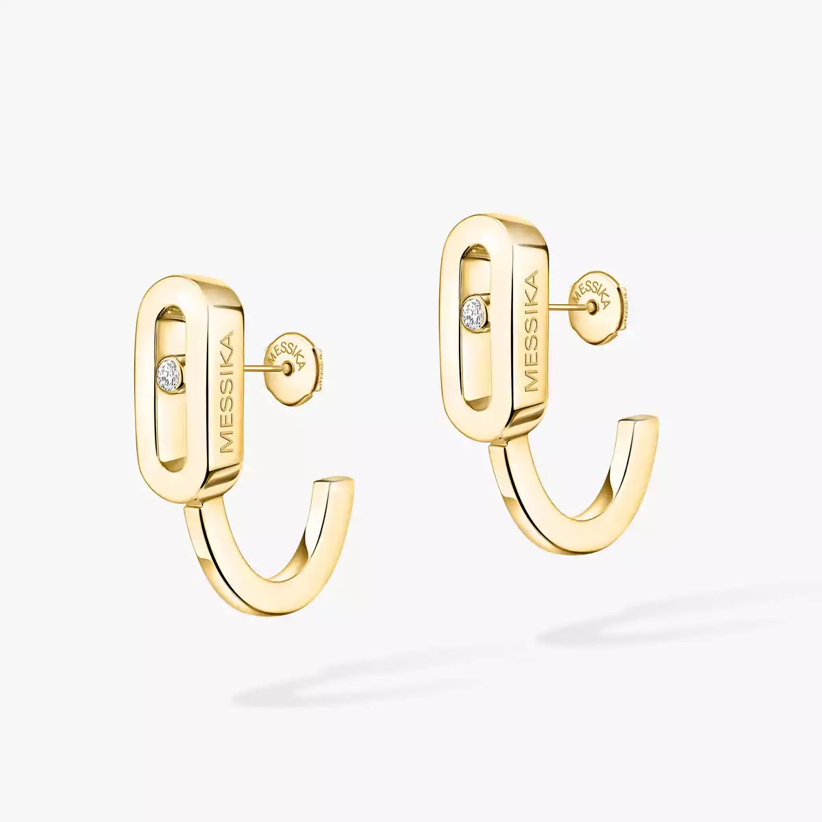 [Dawnora Jewelry]Diamond Mini Hoop Earrings Move Classique