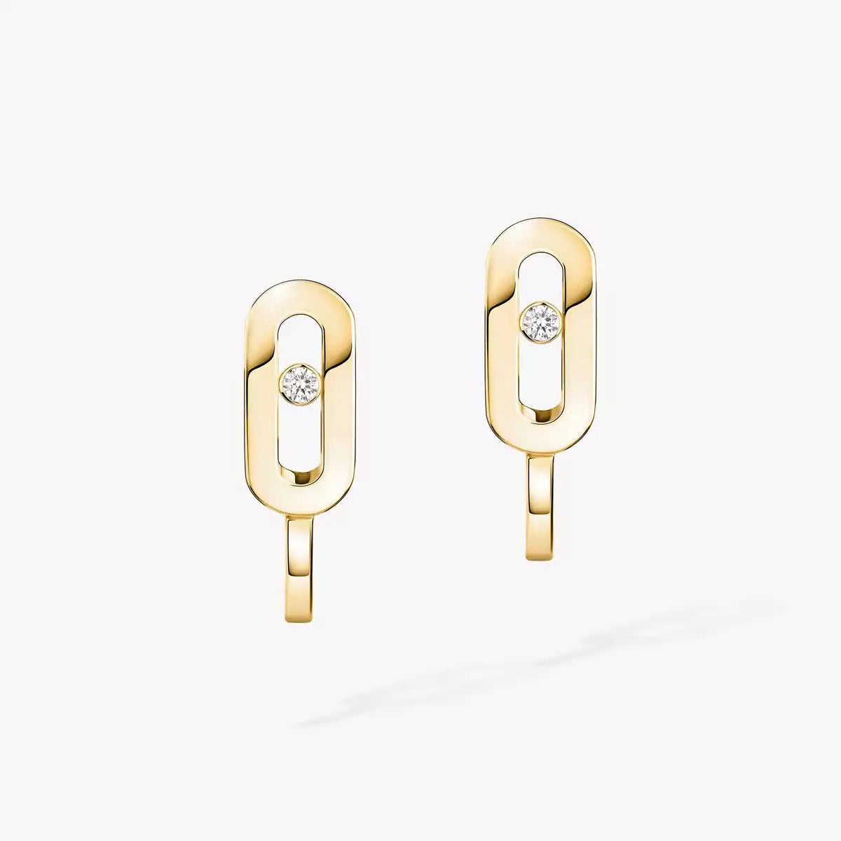 [Dawnora Jewelry]Diamond Mini Hoop Earrings Move Classique