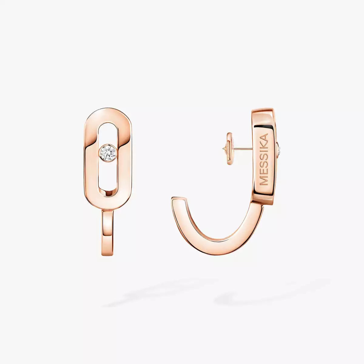 [Dawnora Jewelry]Diamond Mini Hoop Earrings Move Classique