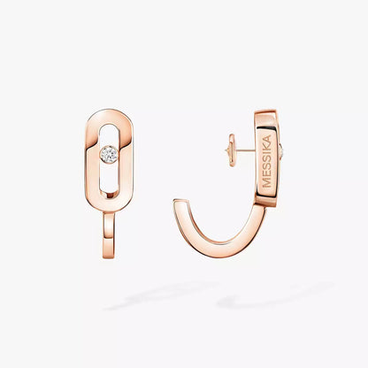 [Dawnora Jewelry]Diamond Mini Hoop Earrings Move Classique