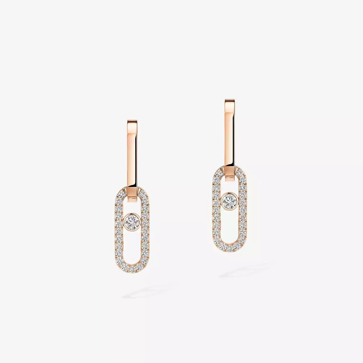 [Dawnora Jewelry]Move Link Diamond Earrings
