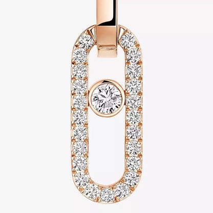 [Dawnora Jewelry]Move Link Diamond Earrings