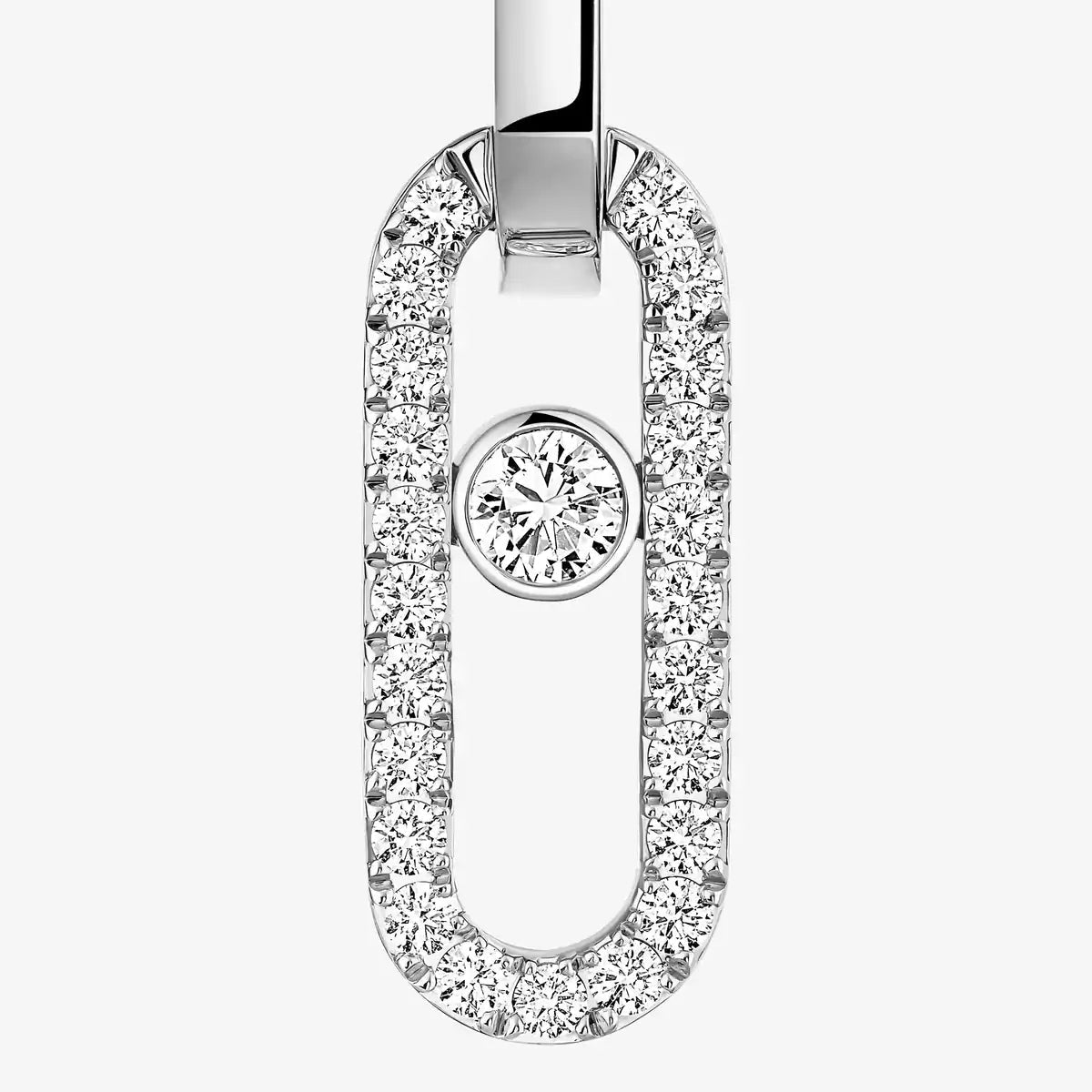 [Dawnora Jewelry]Move Link Diamond Earrings