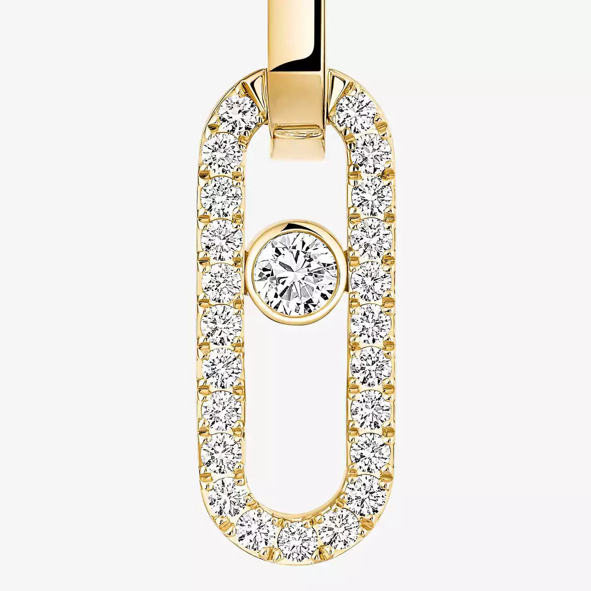 [Dawnora Jewelry]Move Link Diamond Earrings
