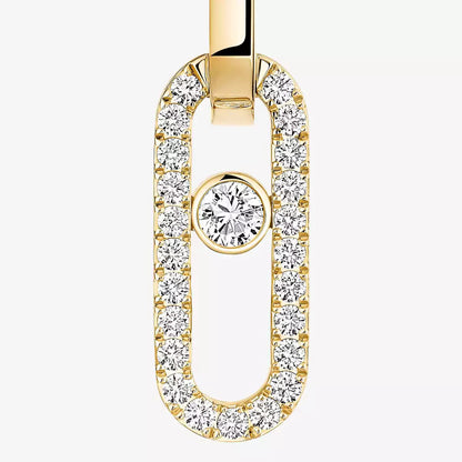 [Dawnora Jewelry]Move Link Diamond Earrings