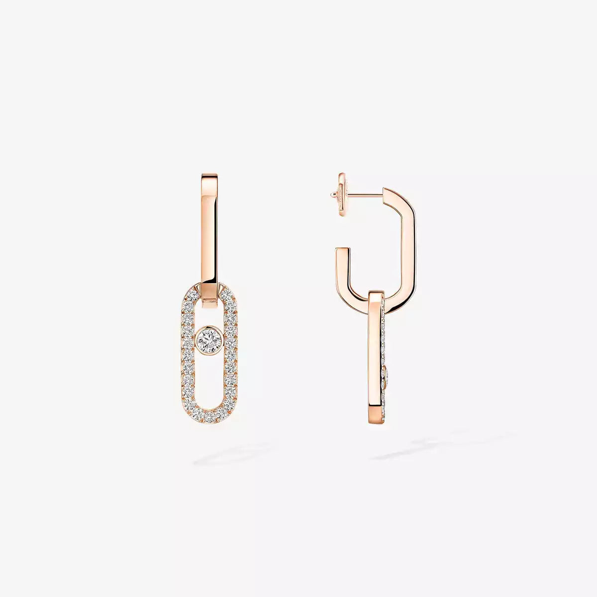 [Dawnora Jewelry]Move Link Diamond Earrings