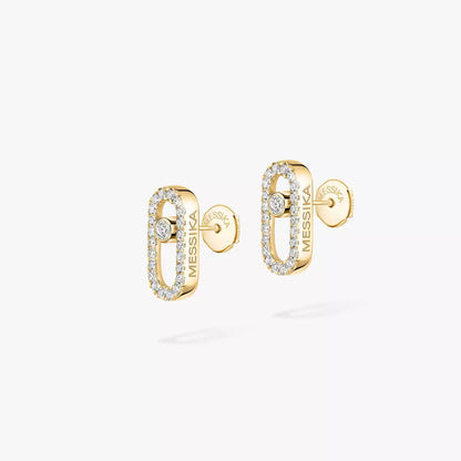 [Dawnora Jewelry]Move Uno Diamond Earrings