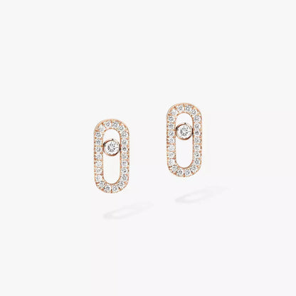 [Dawnora Jewelry]Move Uno Diamond Earrings