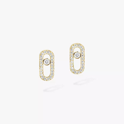 [Dawnora Jewelry]Move Uno Diamond Earrings