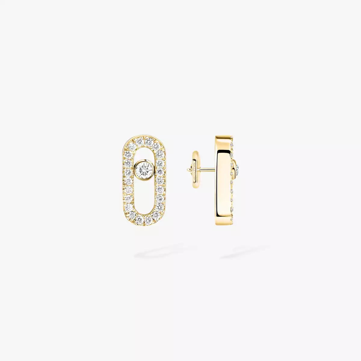 [Dawnora Jewelry]Move Uno Diamond Earrings