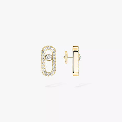[Dawnora Jewelry]Move Uno Diamond Earrings