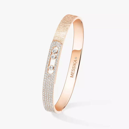 [Dawnora Jewelry]Move Noa Ciselé half pavé bangle