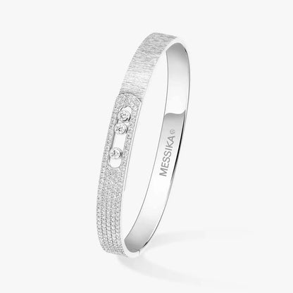 [Dawnora Jewelry]Move Noa Ciselé half pavé bangle