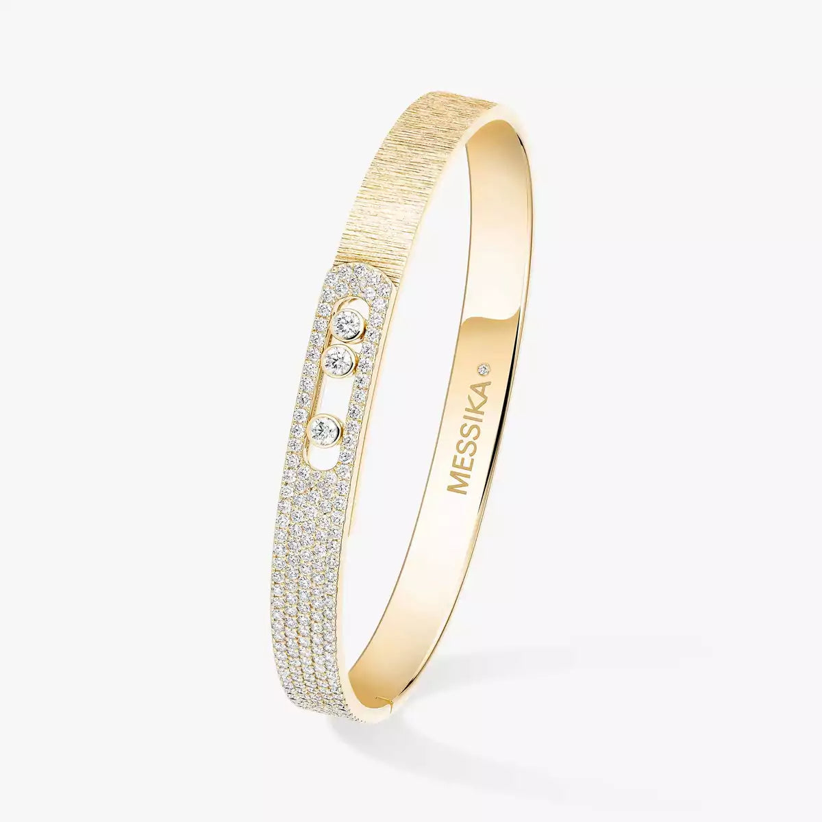 [Dawnora Jewelry]Move Noa Ciselé half pavé bangle