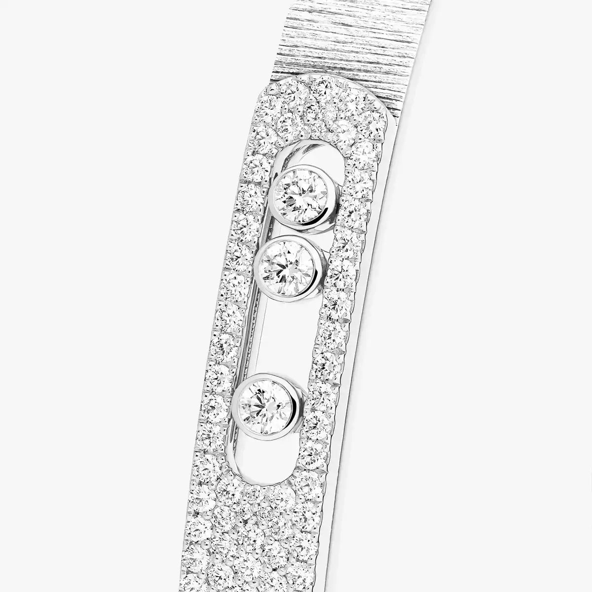 [Dawnora Jewelry]Move Noa Ciselé half pavé bangle