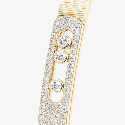 [Dawnora Jewelry]Move Noa Ciselé half pavé bangle