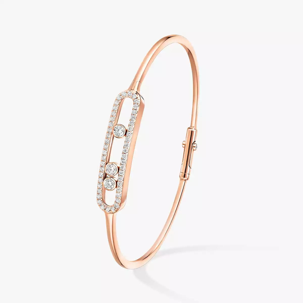 [Dawnora Jewelry]Move Pavé Diamond Bangle Bracelet M