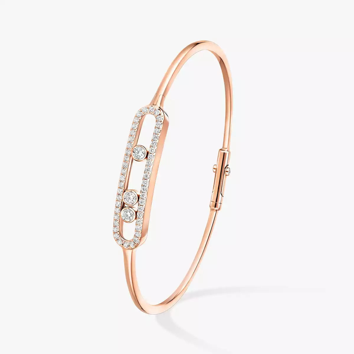 [Dawnora Jewelry]Move Pavé Diamond Bangle Bracelet M