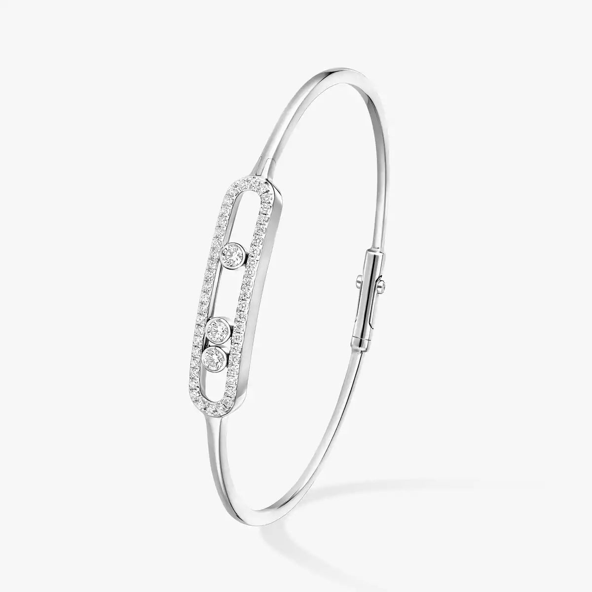 [Dawnora Jewelry]Move Pavé Diamond Bangle Bracelet M