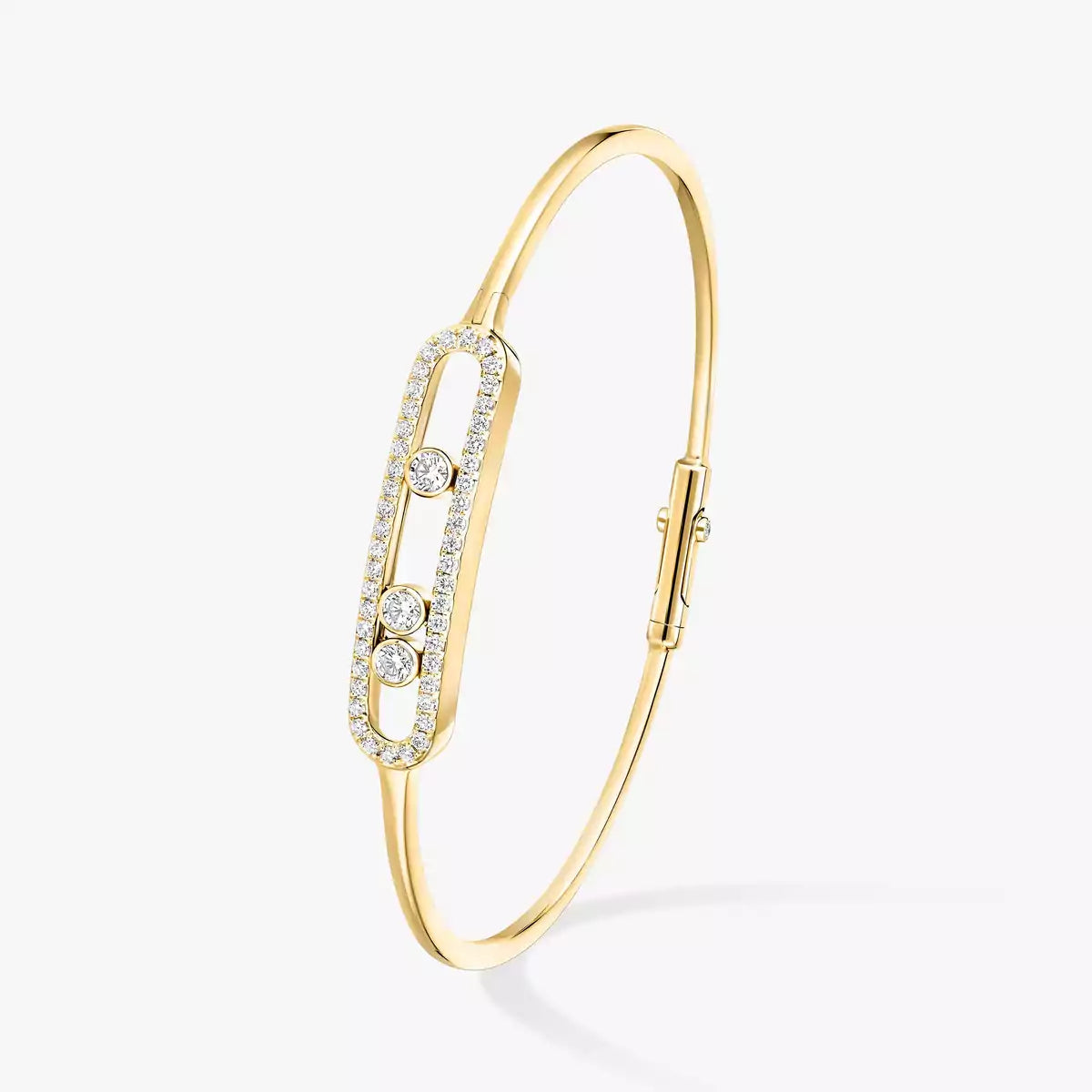 [Dawnora Jewelry]Move Pavé Diamond Bangle Bracelet M