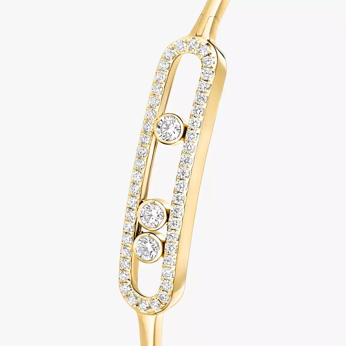 [Dawnora Jewelry]Move Pavé Diamond Bangle Bracelet M