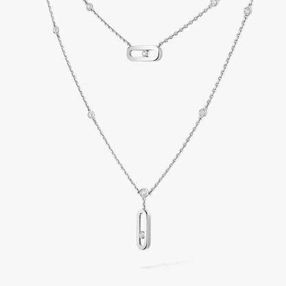 [Dawnora Jewelry] Move Uno Diamond Necklace