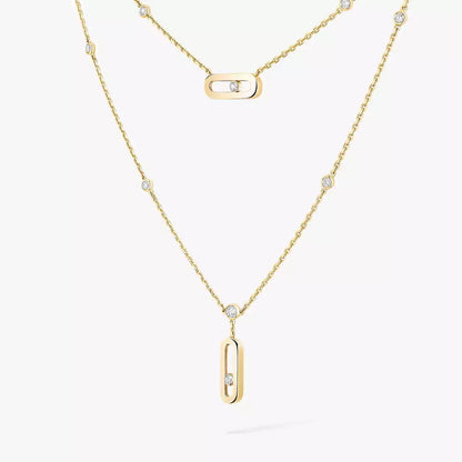 [Dawnora Jewelry] Move Uno Diamond Necklace